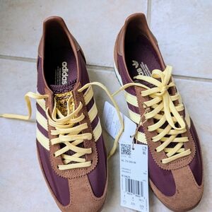 SOLD - Adidas SL72 OG Women's Shoe in Maroon / Almost Yellow / Preloved Brown